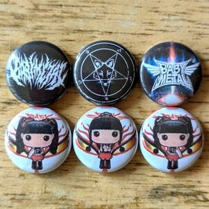 Babymetal 1 inch Pinback Buttons – Unique Collectible, Perfect for Metalheads!